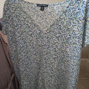 Hilary Radley Women's Multicolor Patterned Blouse